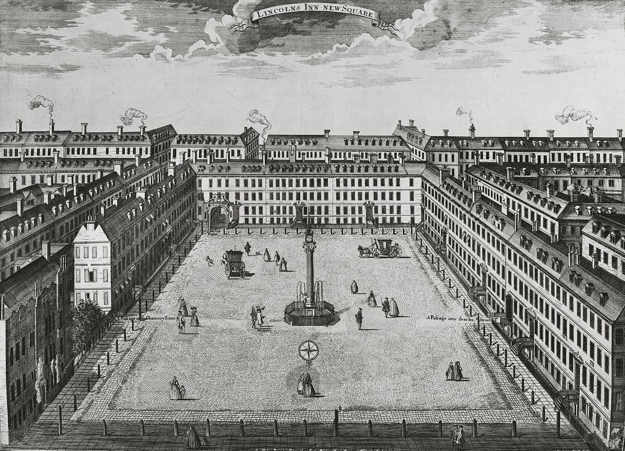 Lincolns Inn New Square, c.1725 de John Bowles