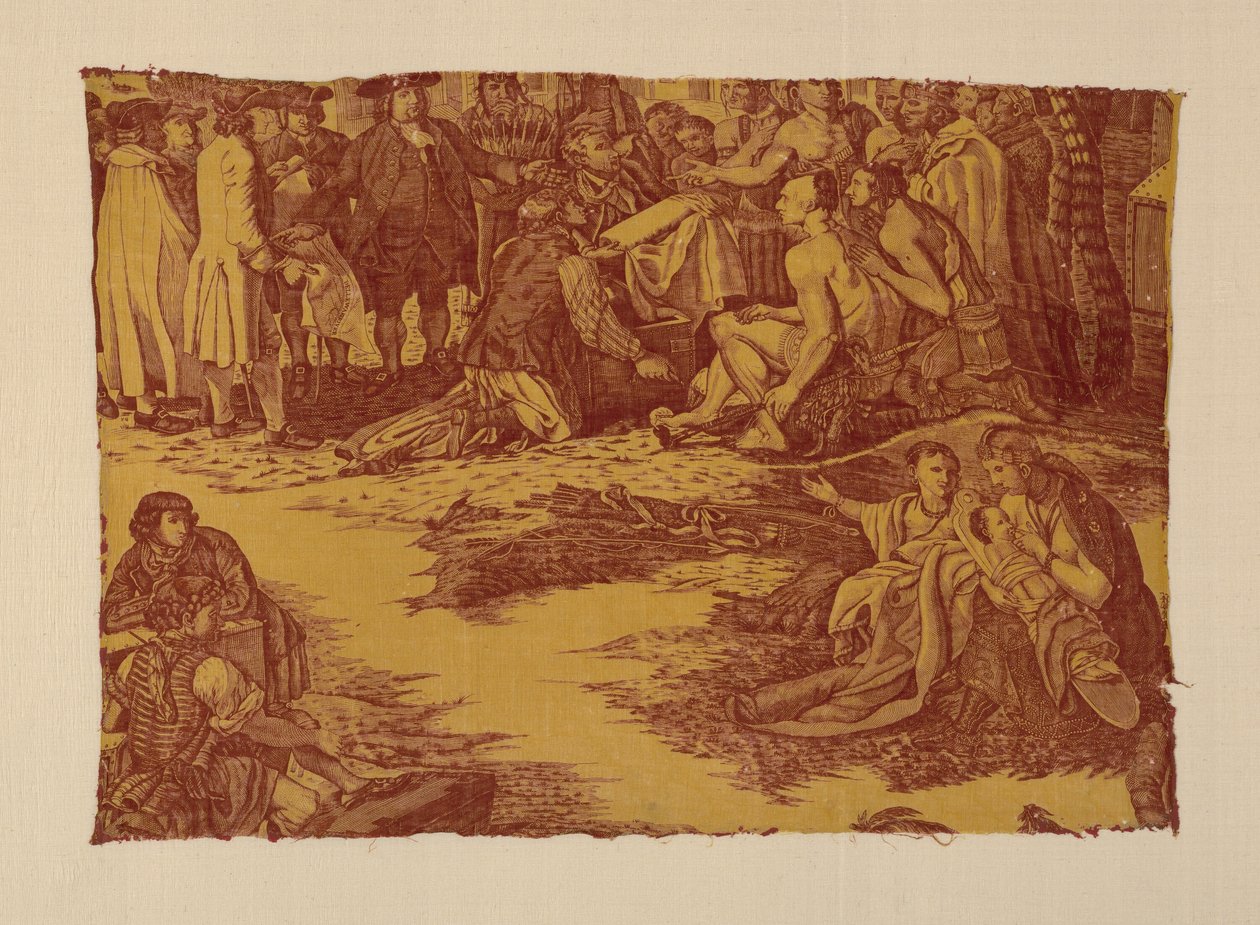 Fragmento titulado "Tratado de William Penn con los indios" de John Boydell