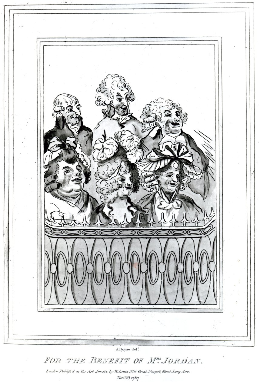 Para el beneficio de la Sra. Jordan, 1787 de John Boyne