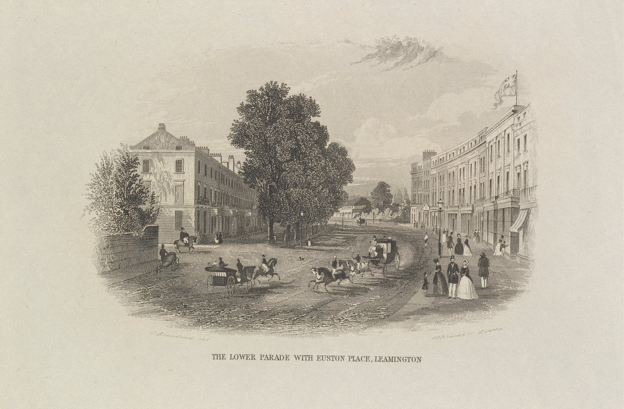 The Lower Parade con Euston Place, Leamington de John Brandard
