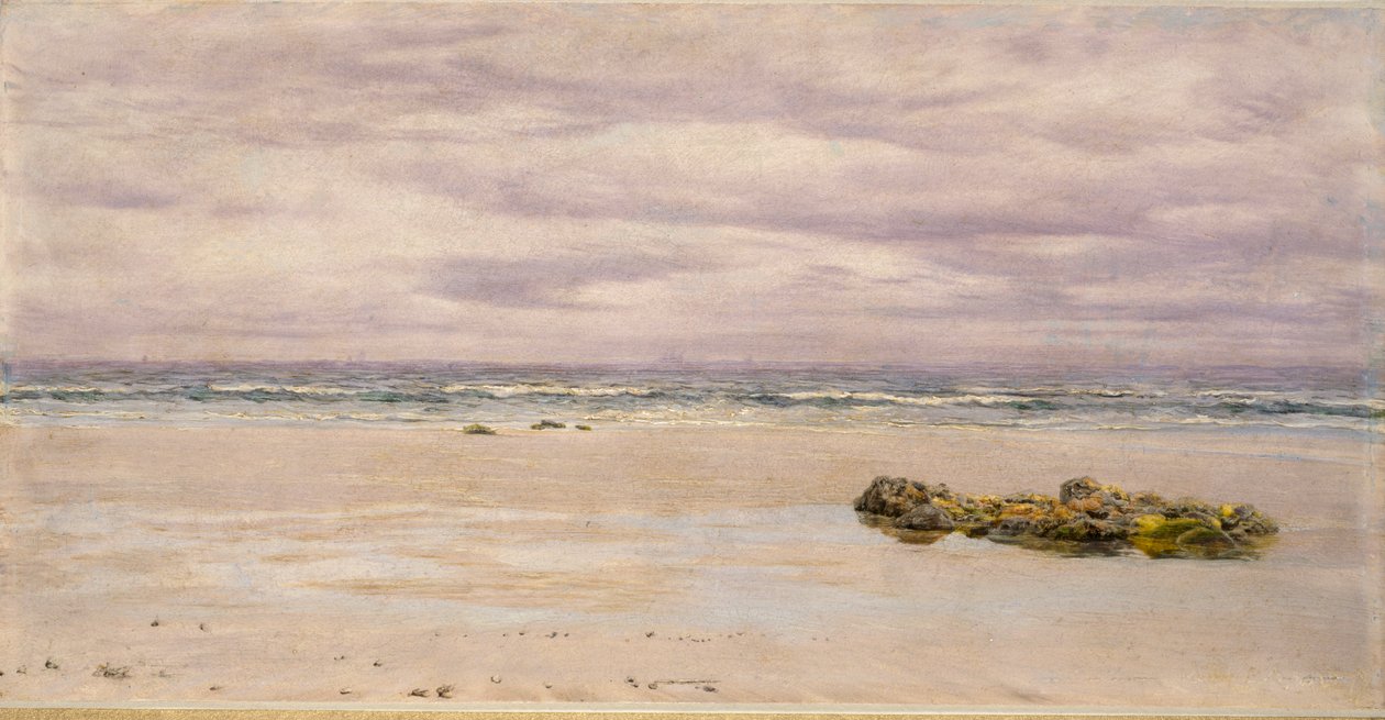 Kennack Sands, Cornwall, en marea baja, 1877 de John Brett