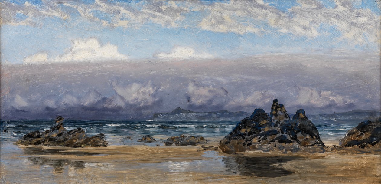 Newquay, Cornualles (Óleo sobre lienzo) de John Brett