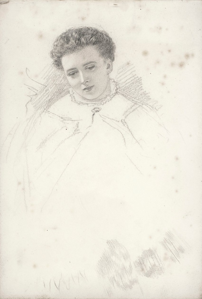 Retrato inacabado de una mujer de John Brett