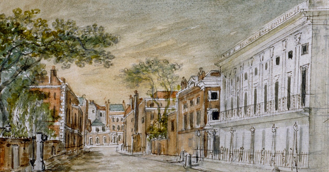 Vista a lo largo de Vigo Lane, Ciudad de Westminster, Londres, 1793 de John Bromley