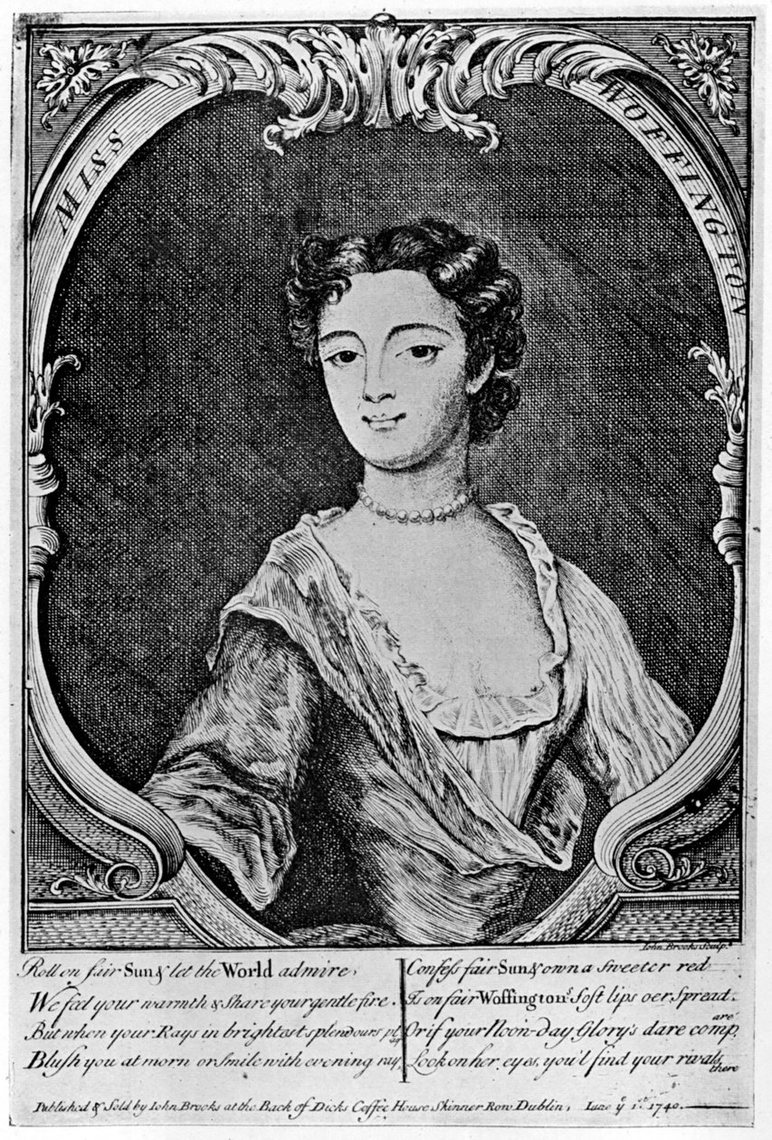 Margaret Peg Woffington 1720-1760, actriz irlandesa, siglo XVIII 1905 de John Brooks
