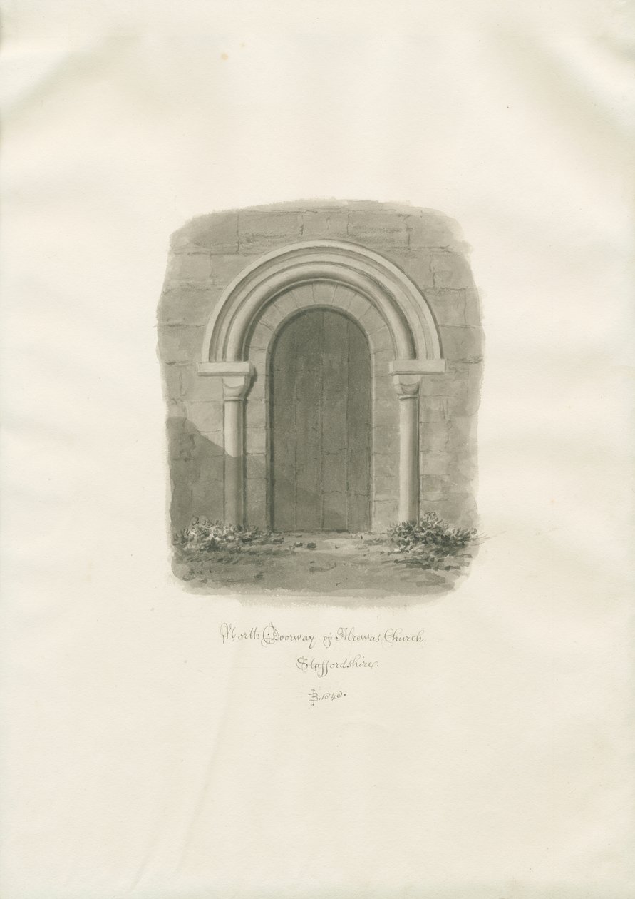 Iglesia de Alrewas - Puerta Norte de John Buckler