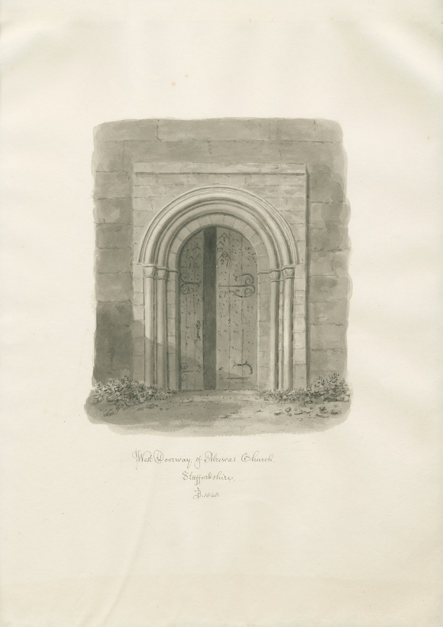 Iglesia de Alrewas - Puerta Oeste de John Buckler