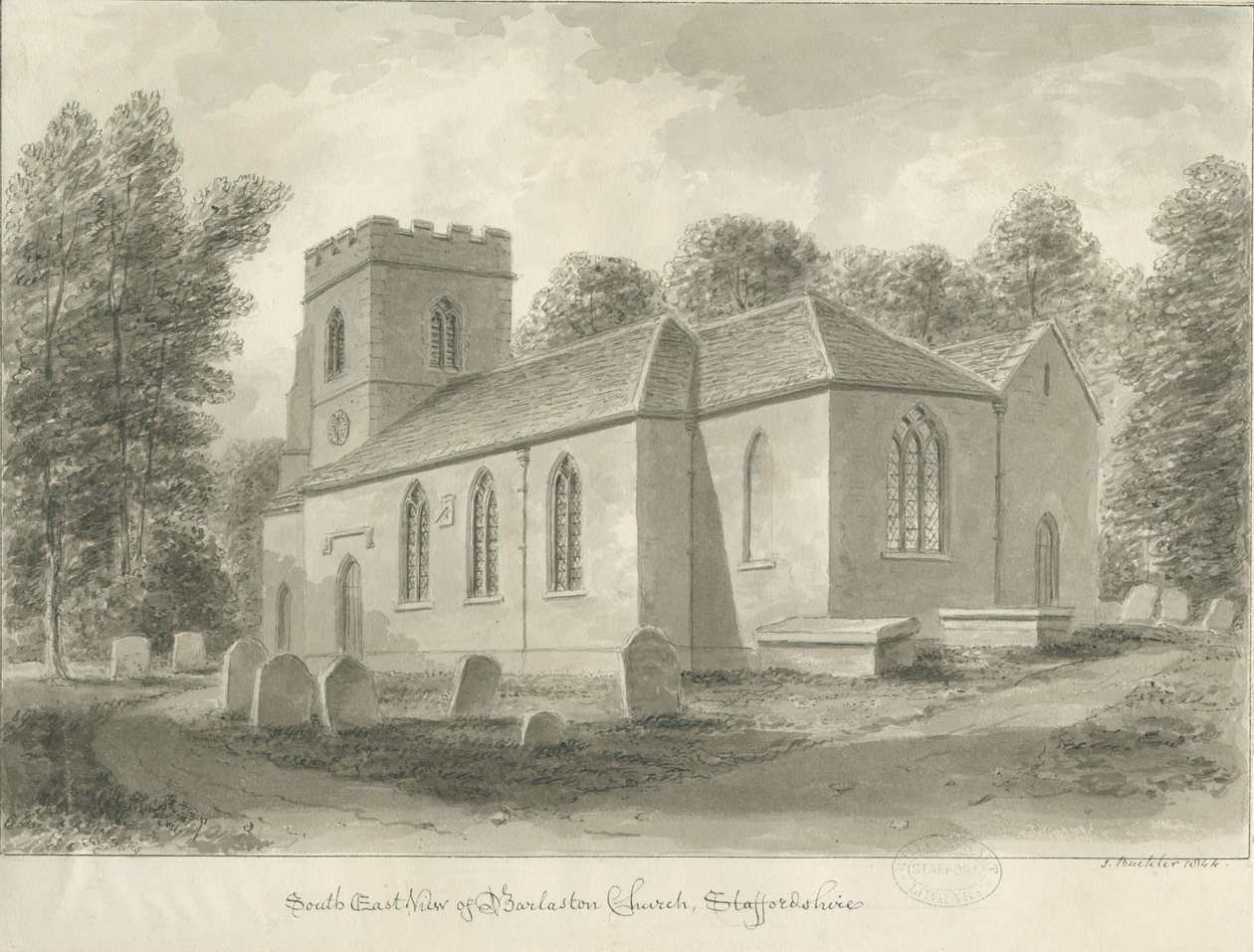 Iglesia de Barlaston de John Buckler