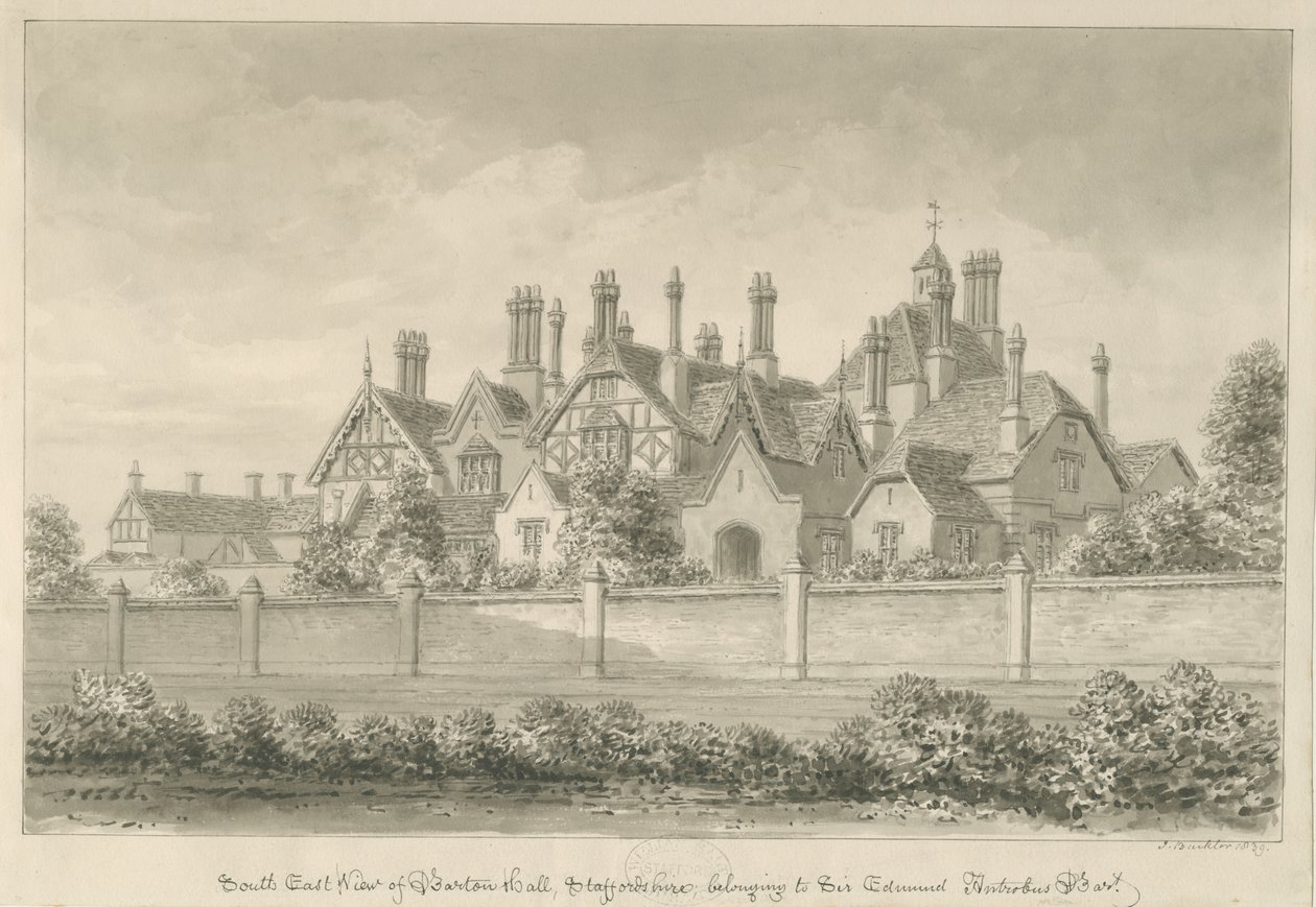 Barton under Needwood - "Barton Hall" de John Buckler