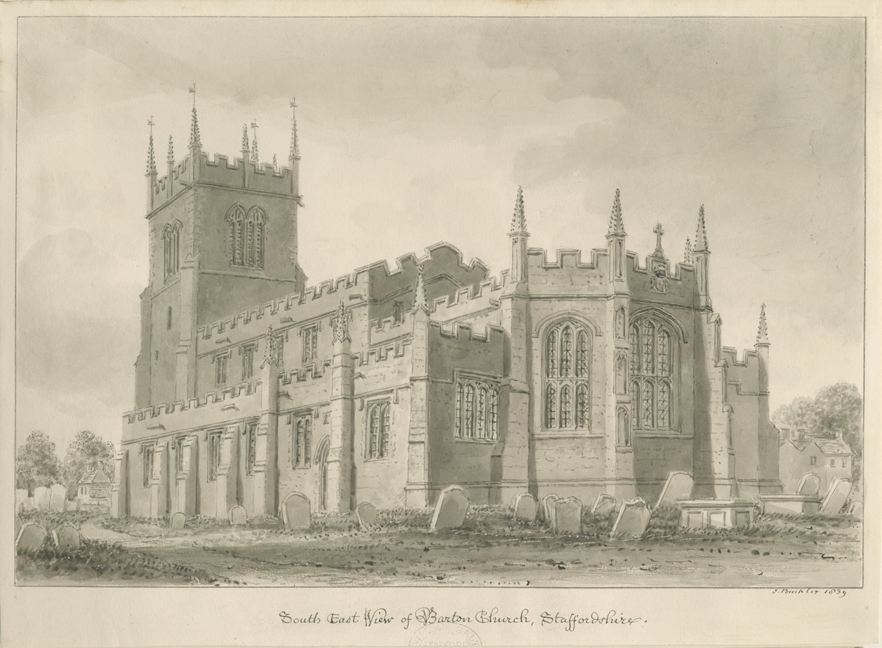 Iglesia de Barton under Needwood de John Buckler