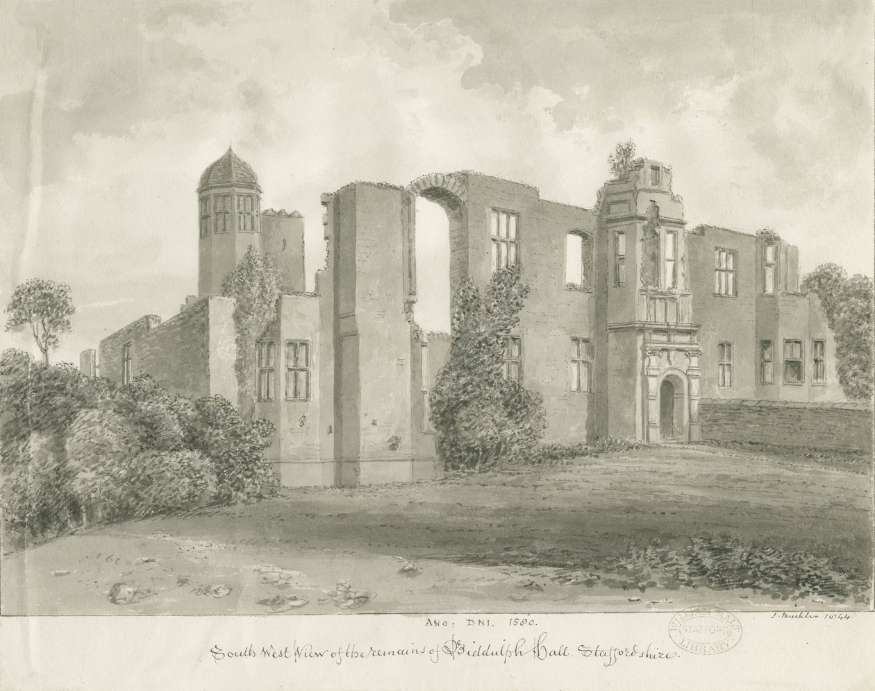 Biddulph Hall (antiguo) de John Buckler