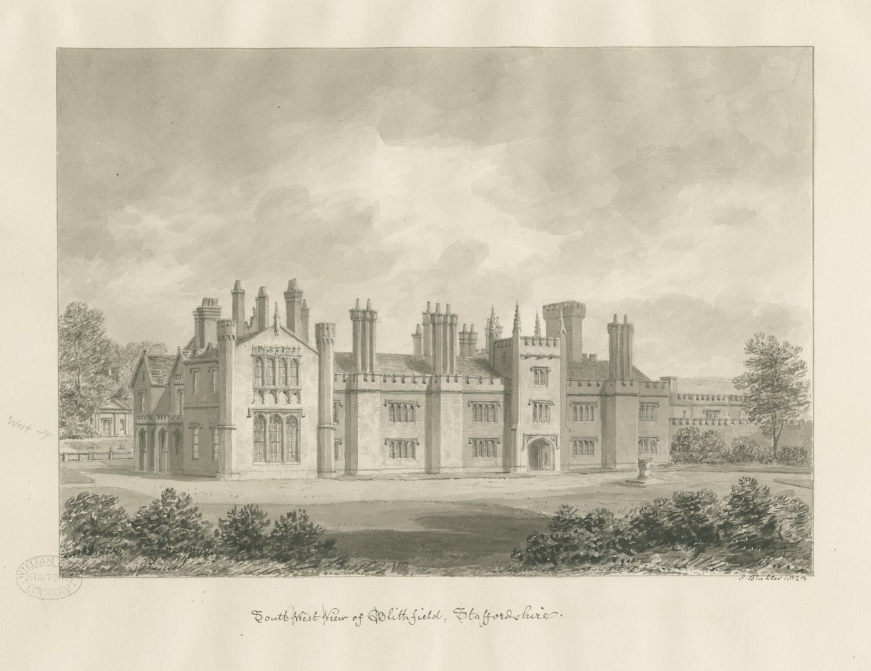 Blithfield Hall de John Buckler