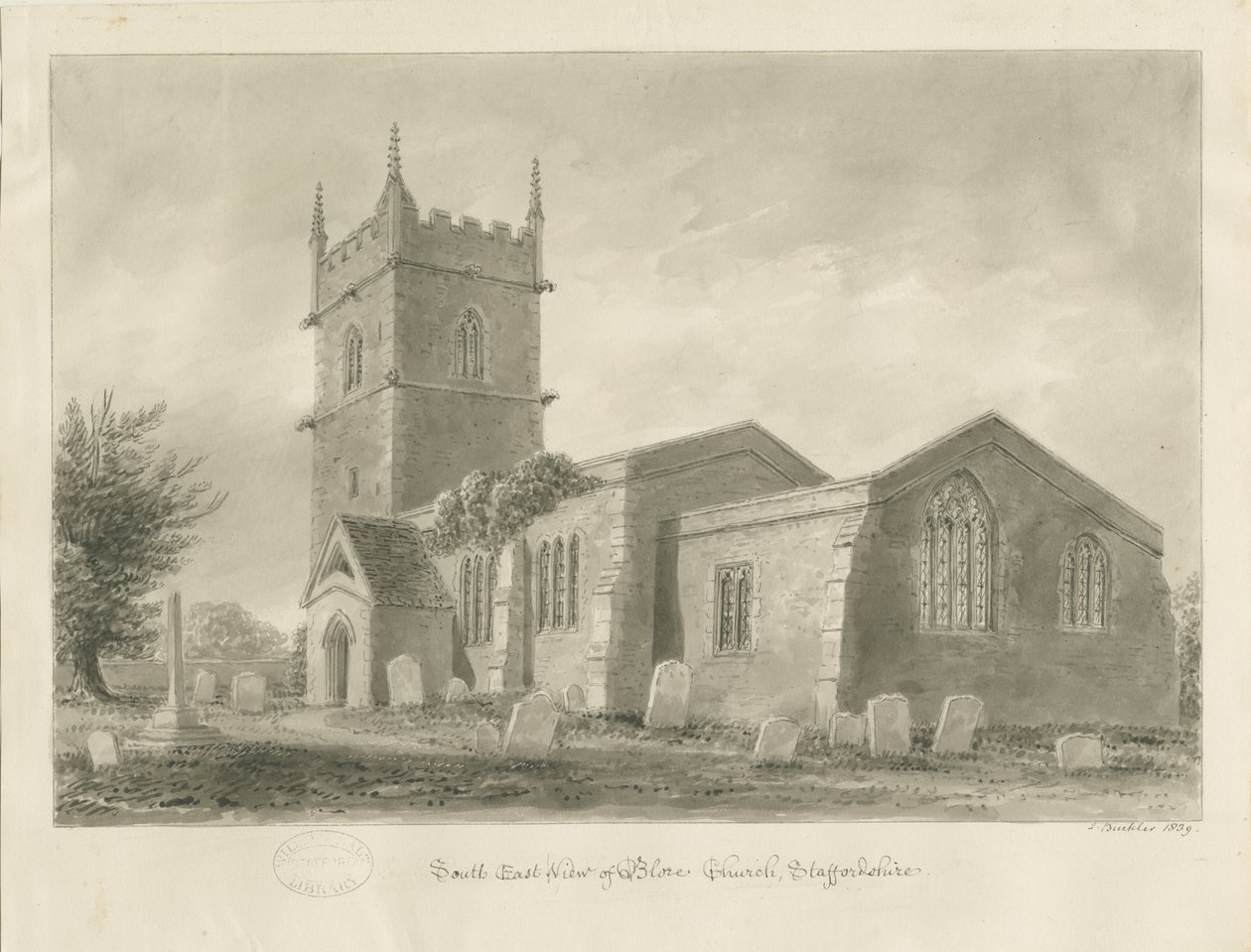 Iglesia de Blore de John Buckler