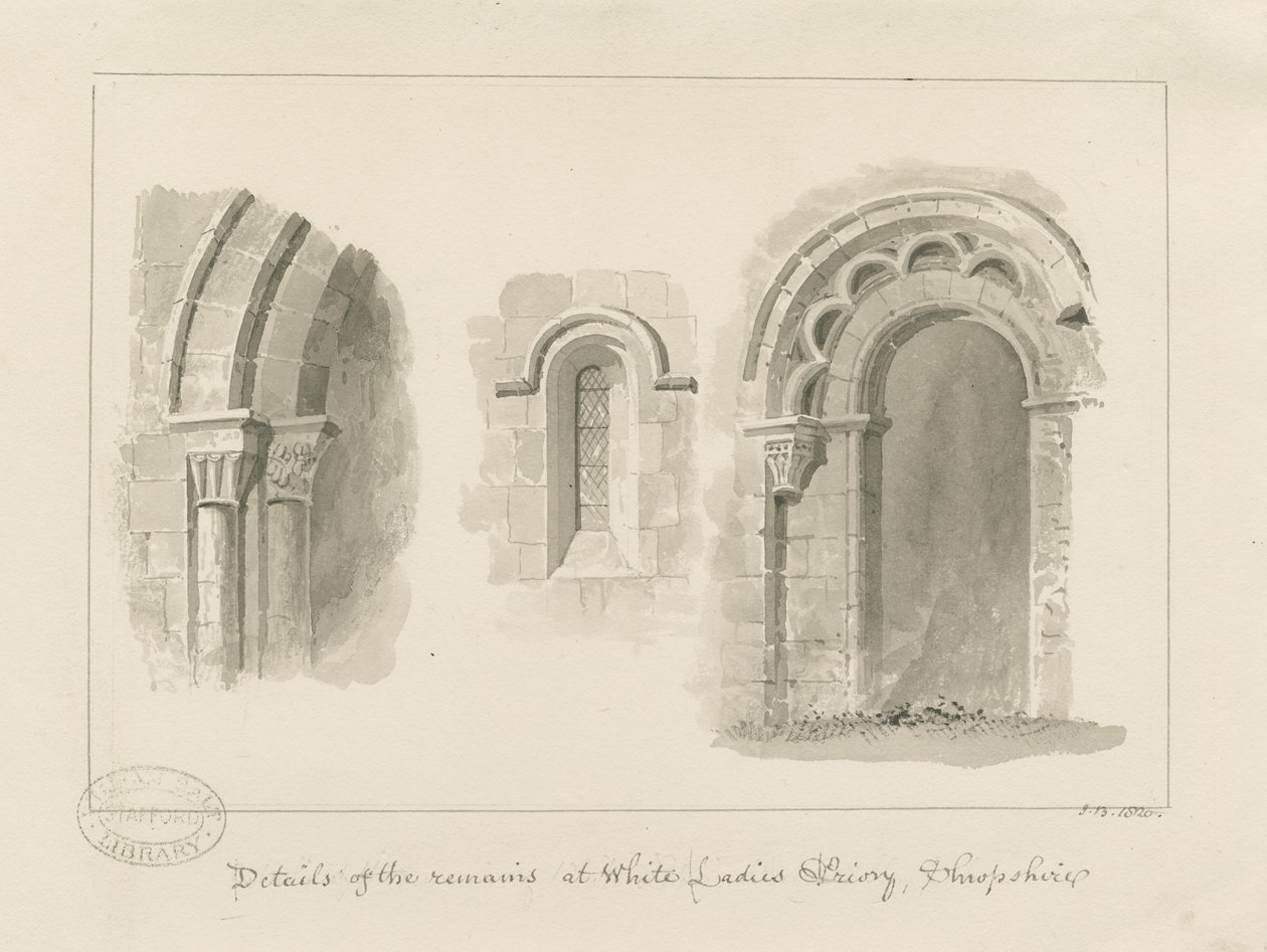 Brewood - Priorato de Whiteladies (Ruina) de John Buckler