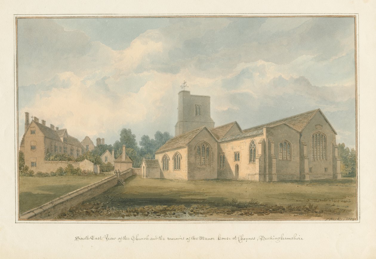 Buckinghamshire - Iglesia de Chenies y Restos de la Casa Solariega de John Buckler