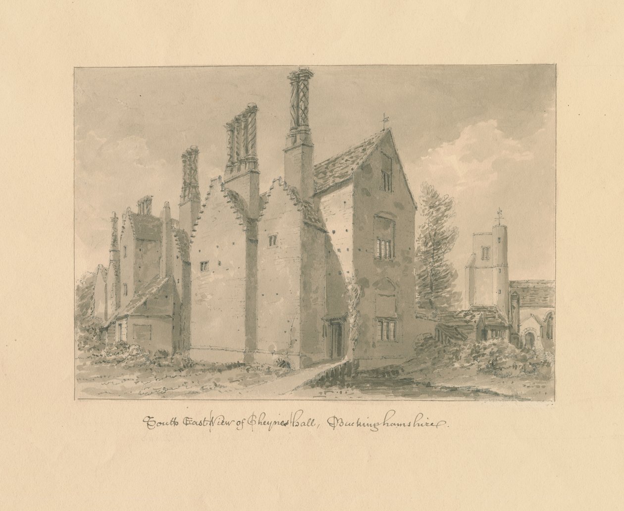 Buckinghamshire - Chenies Hall de John Buckler
