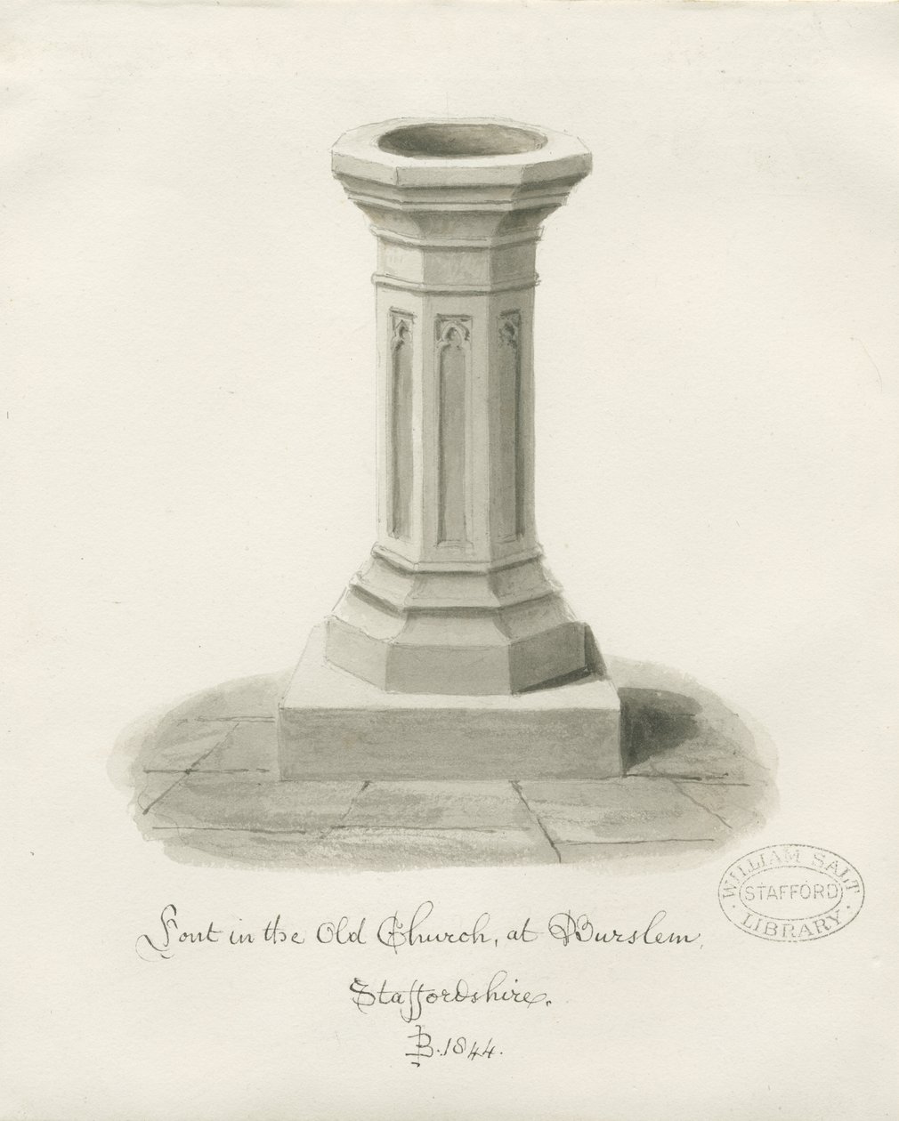 Burslem - Fuente en la Iglesia de San Juan de John Buckler