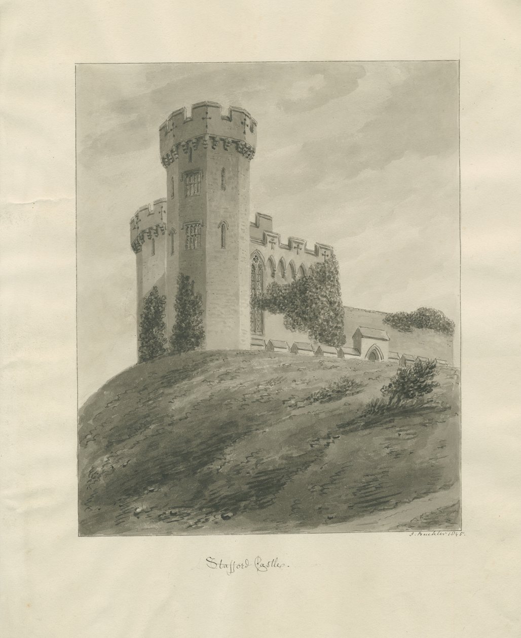 Iglesia del Castillo - Castillo de Stafford de John Buckler