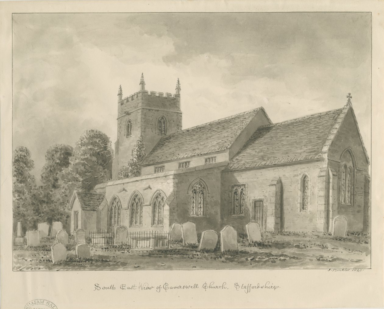 Iglesia de Caverswall de John Buckler