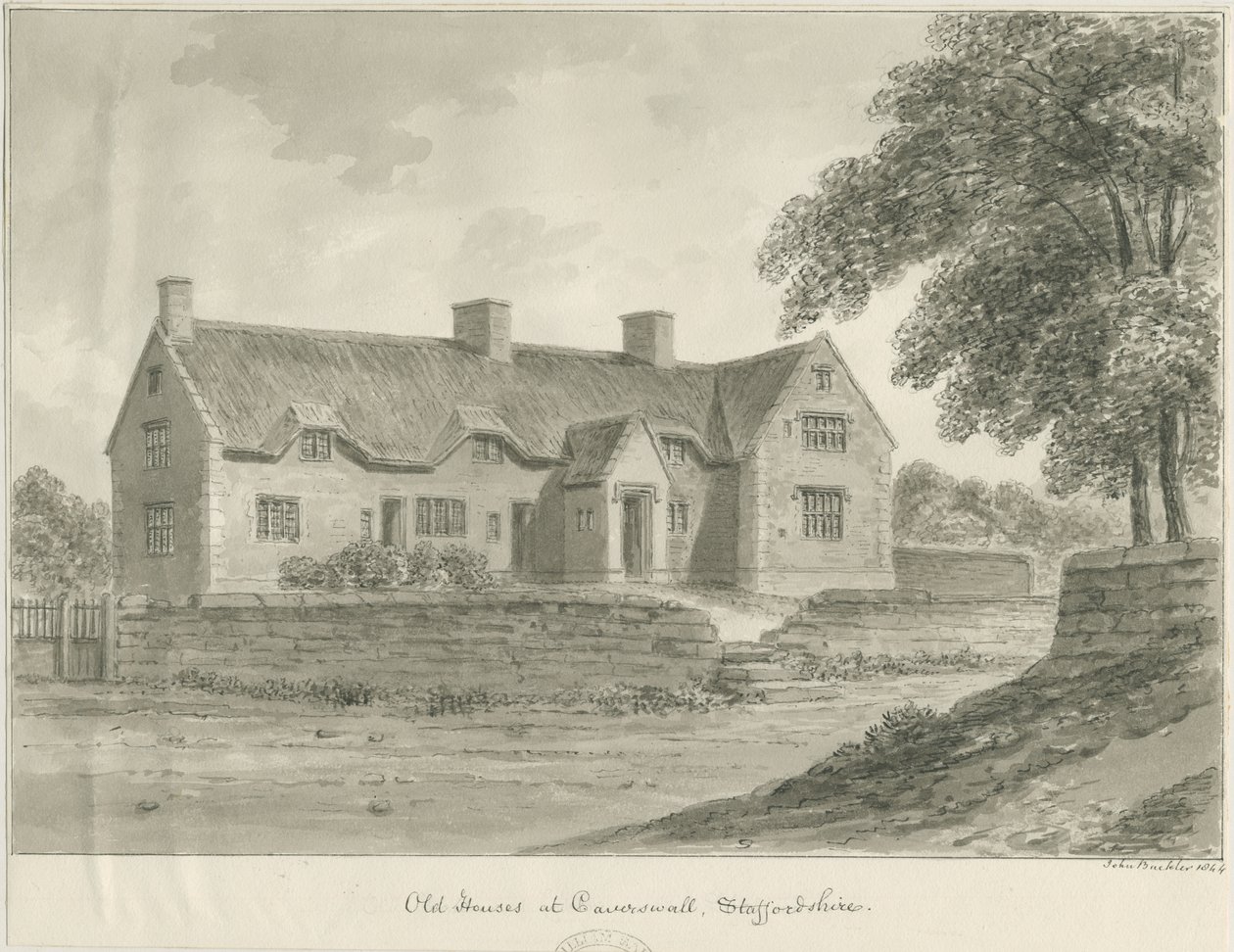 Caverswall Village - Casas antiguas de John Buckler