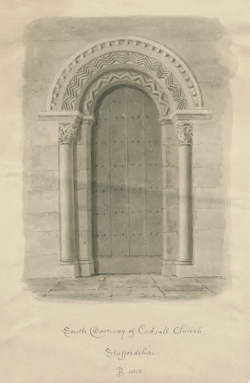Iglesia de Codsall - Puerta Sur de John Buckler