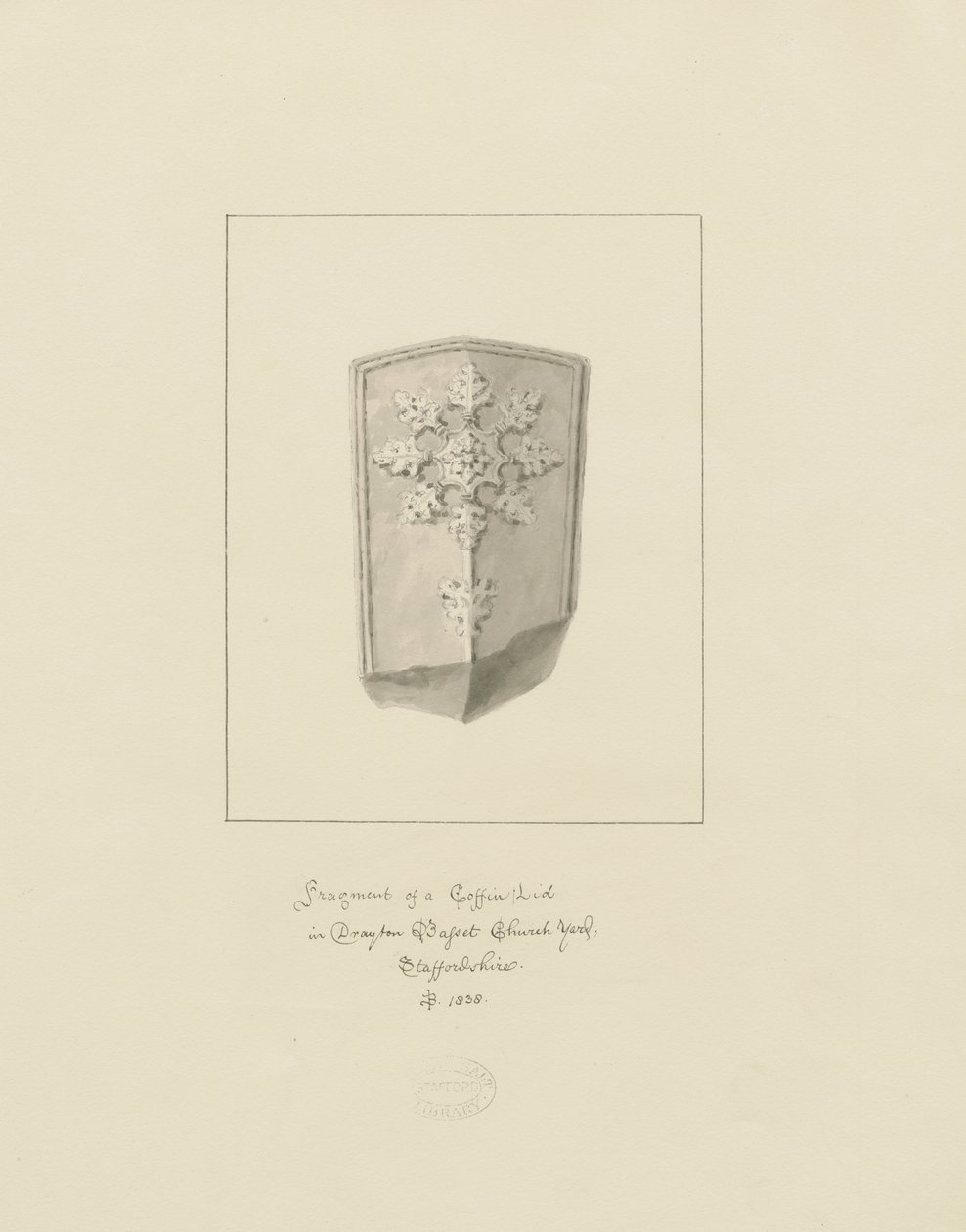 Iglesia de Drayton Bassett - Tapa de ataúd de John Buckler