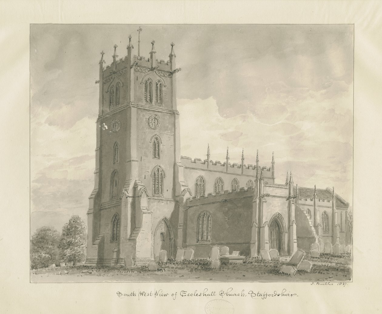 Iglesia de Eccleshall de John Buckler