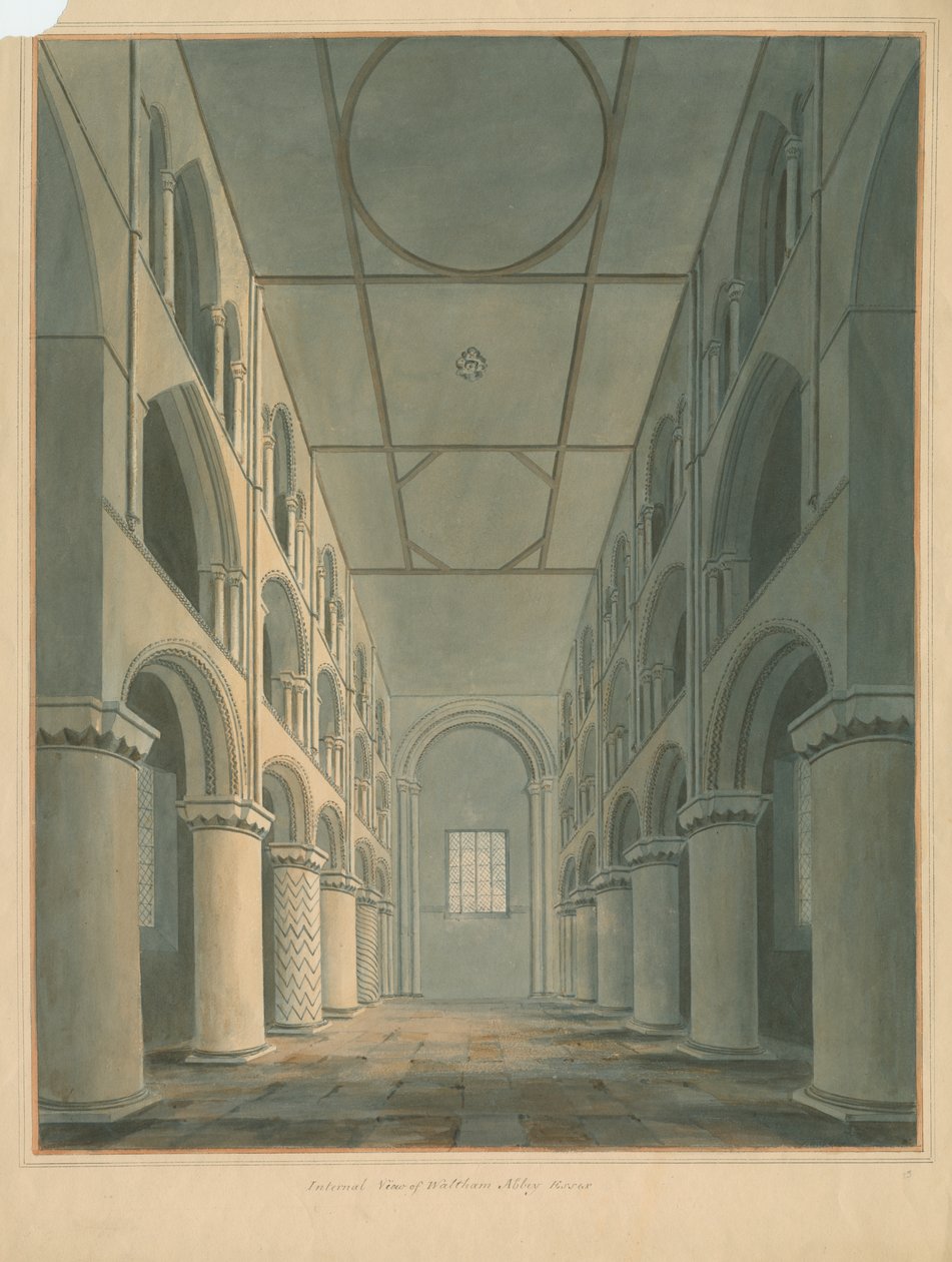 Essex - Abadía de Waltham - Interior de John Buckler