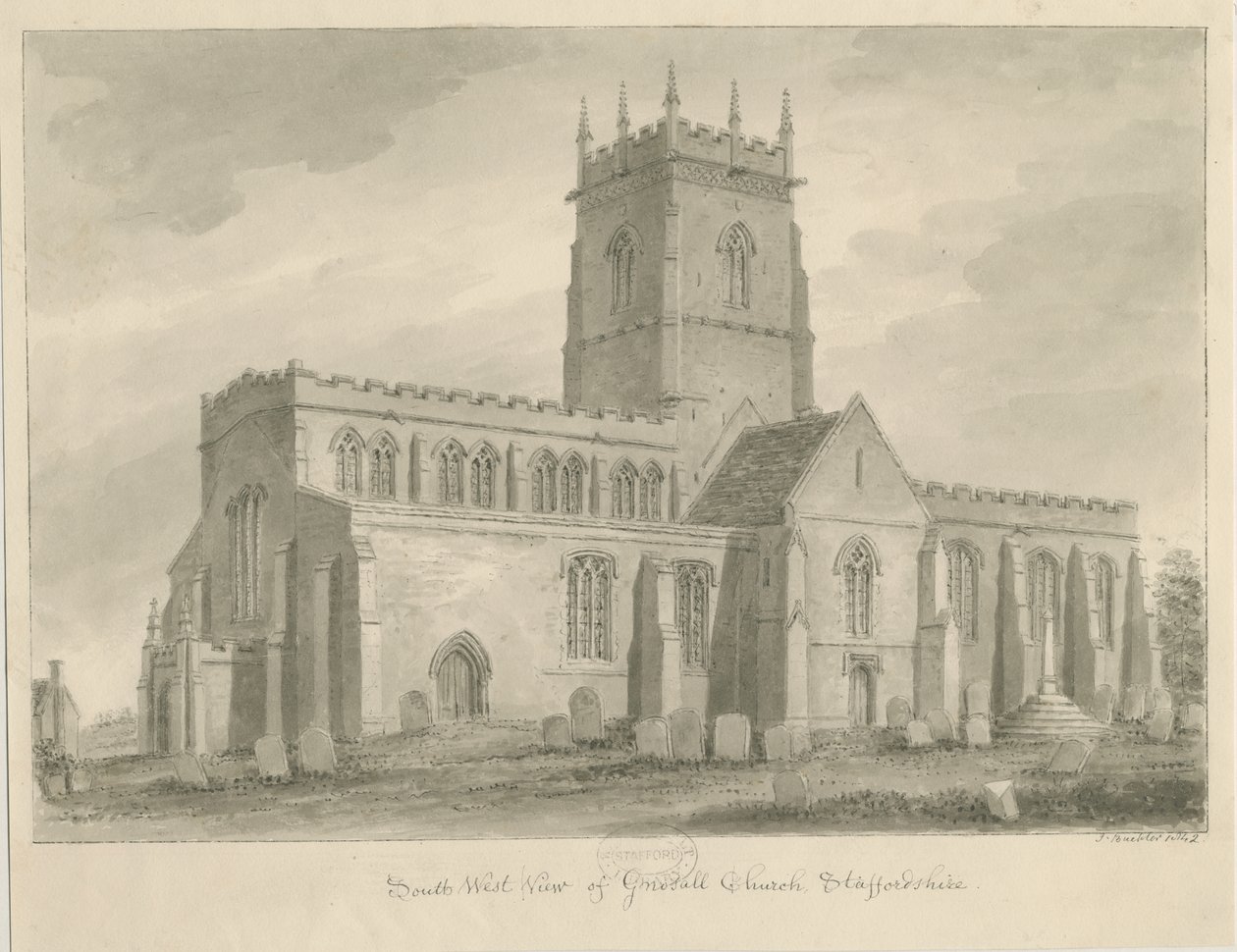 Iglesia de Gnosall de John Buckler