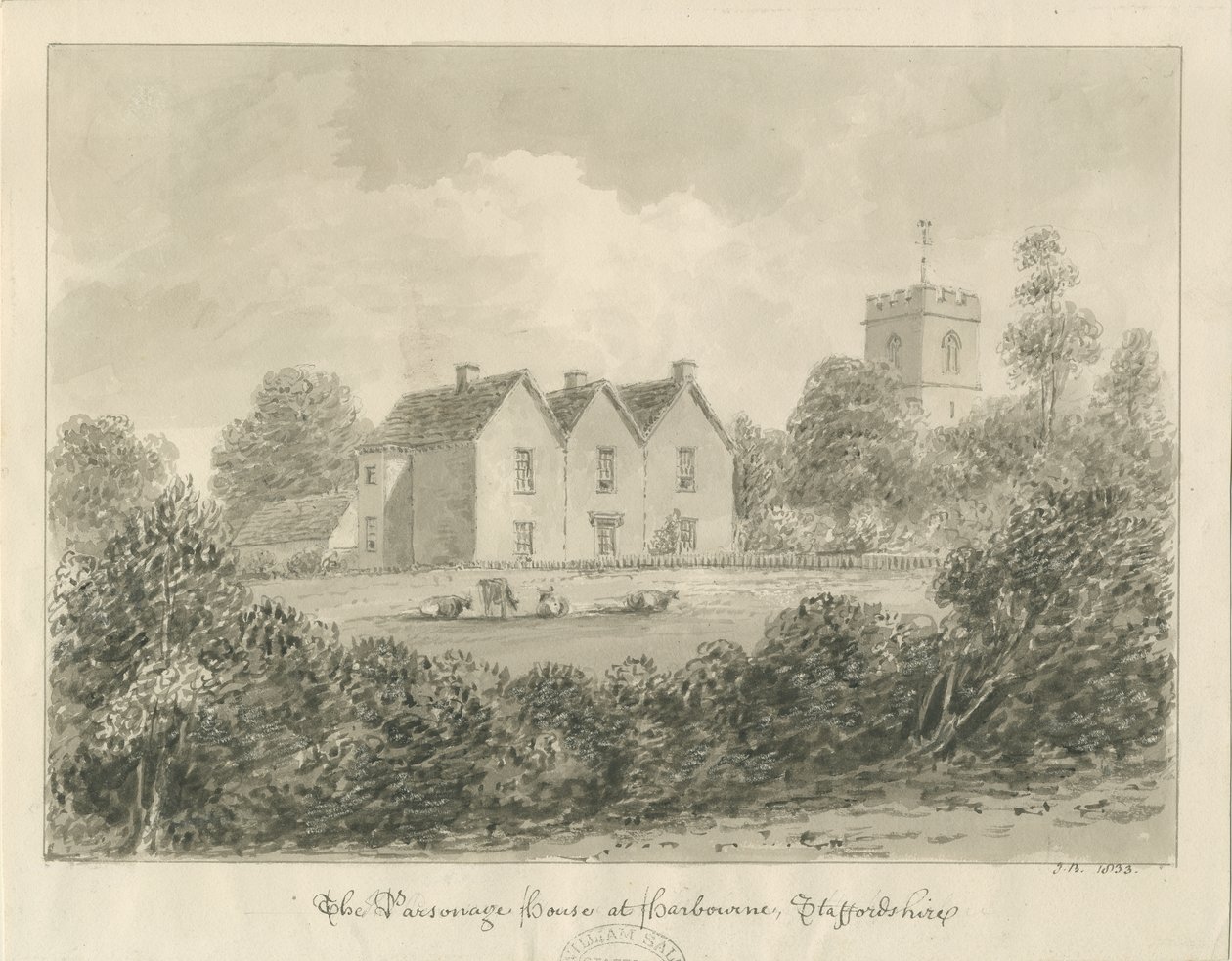 Harborne - Parsonage de John Buckler