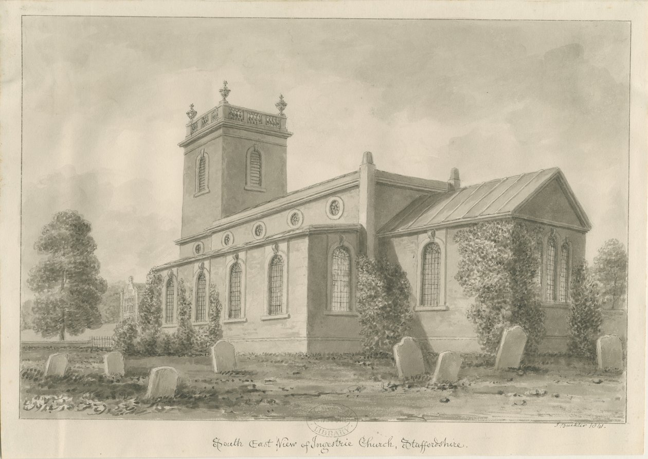 Iglesia de Ingestre de John Buckler