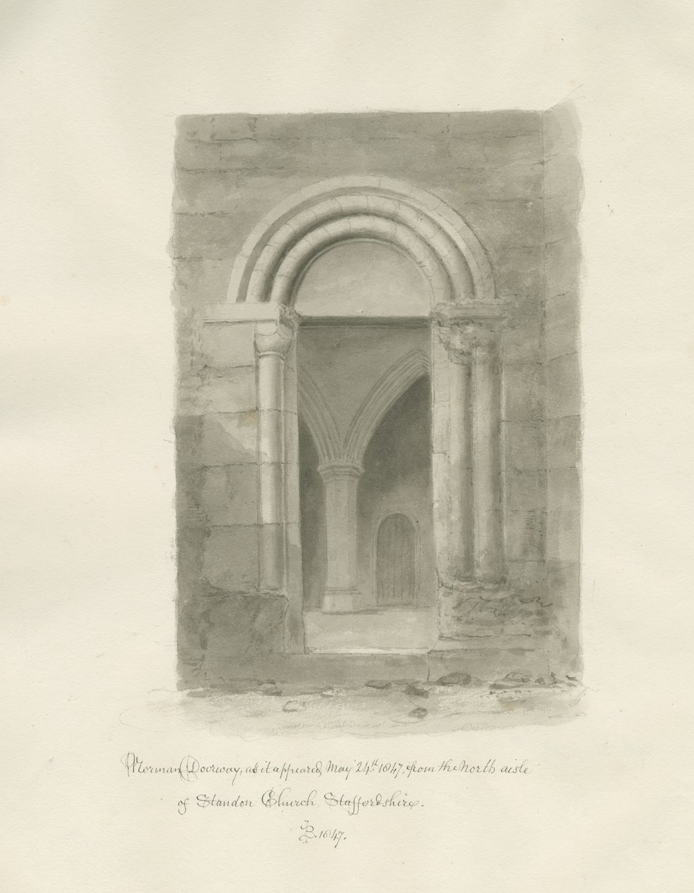 Interior de la Iglesia de Standon de John Buckler