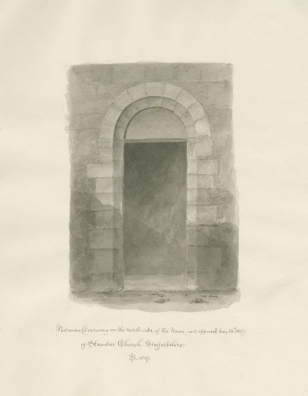 Interior de la Iglesia de Standon de John Buckler
