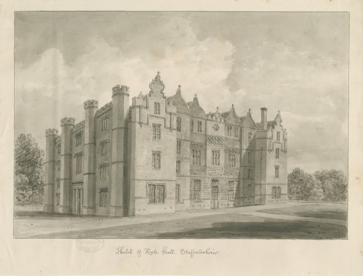 Keele Hall de John Buckler