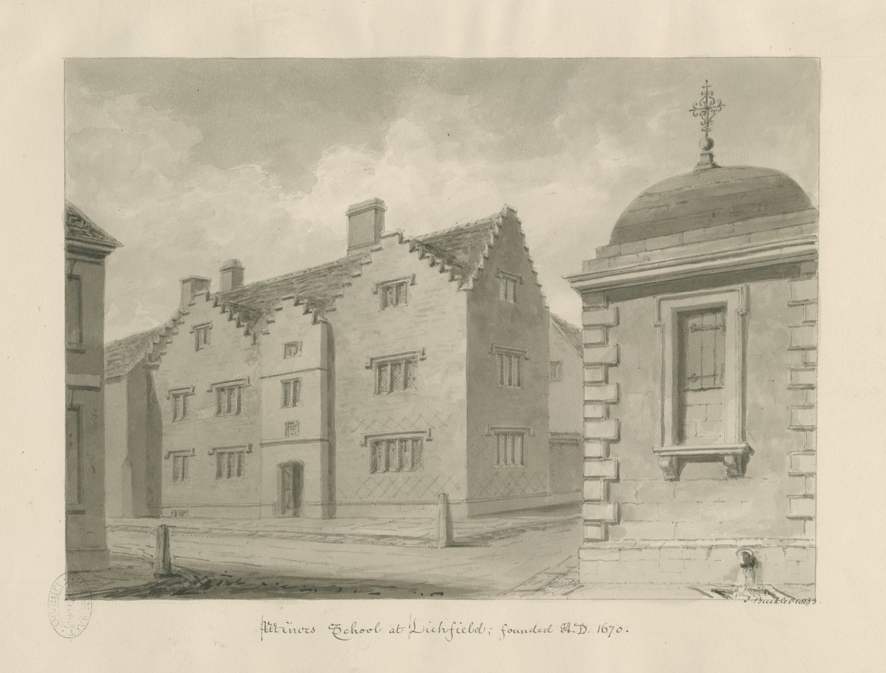 Escuela de Menores, Lichfield de John Buckler