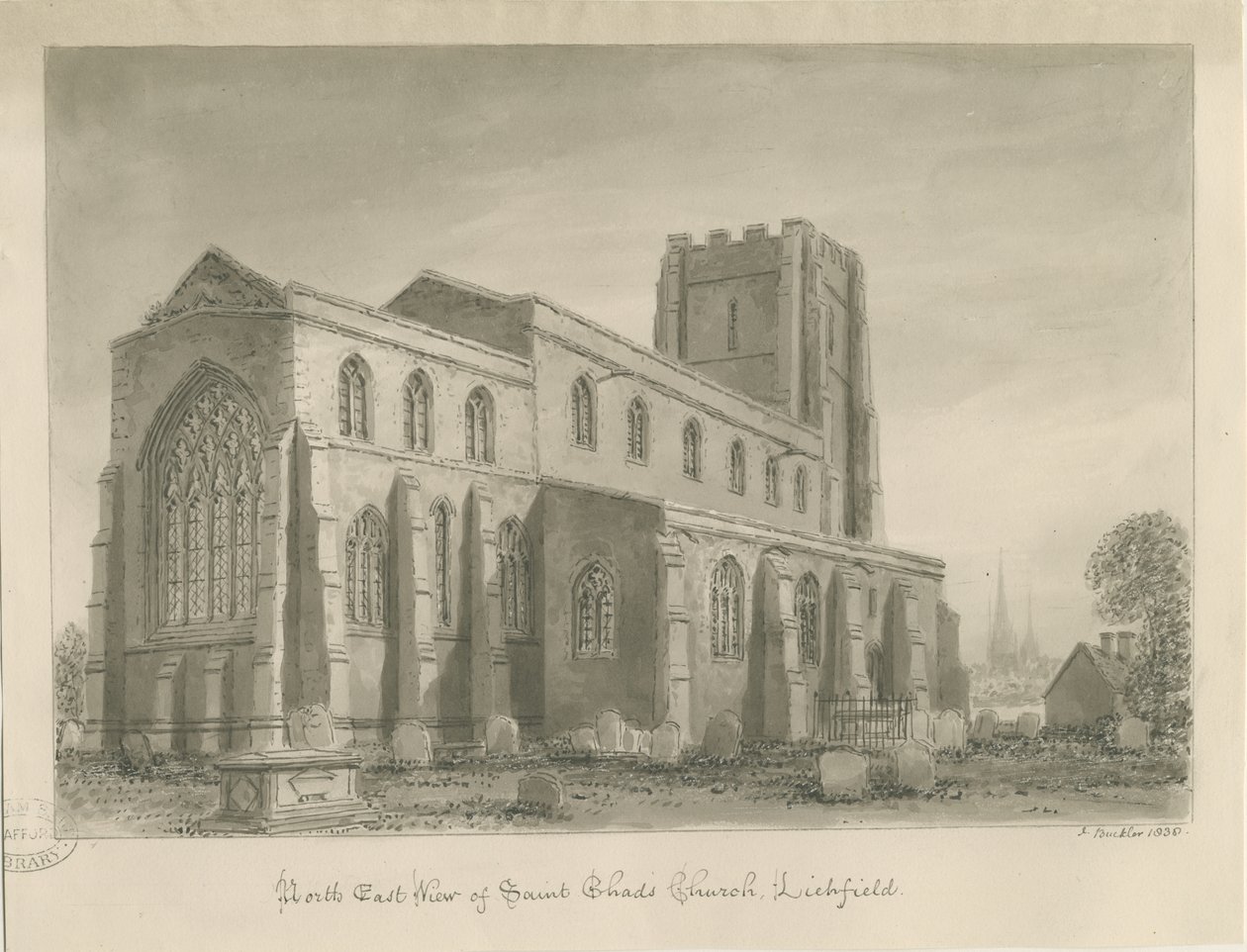 Lichfield - Iglesia de San Chad de John Buckler