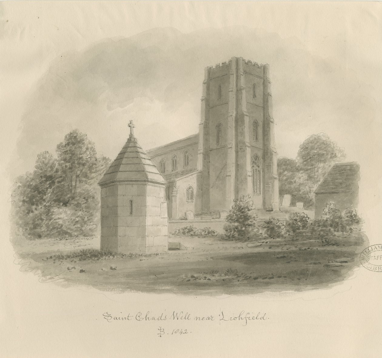 Lichfield - Pozo de San Chad de John Buckler