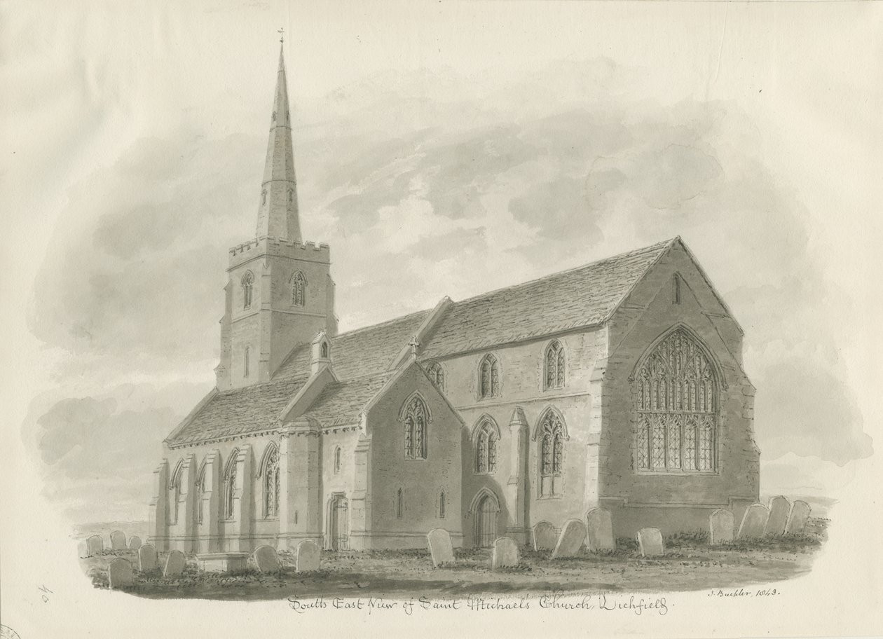Iglesia de St. Michael, Lichfield de John Buckler