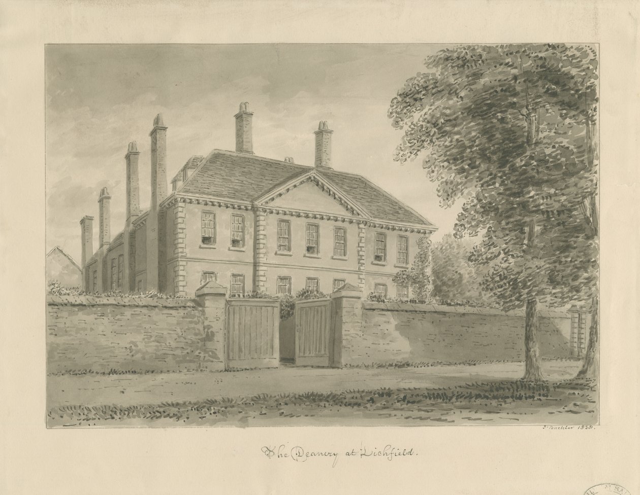 Lichfield - La Deanery en The Close de John Buckler