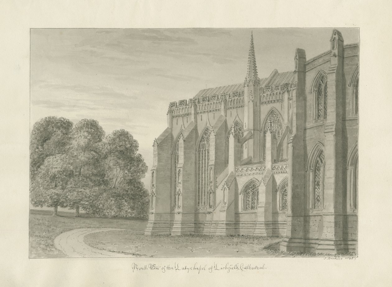 Catedral de Lichfield - Vista Norte de John Buckler