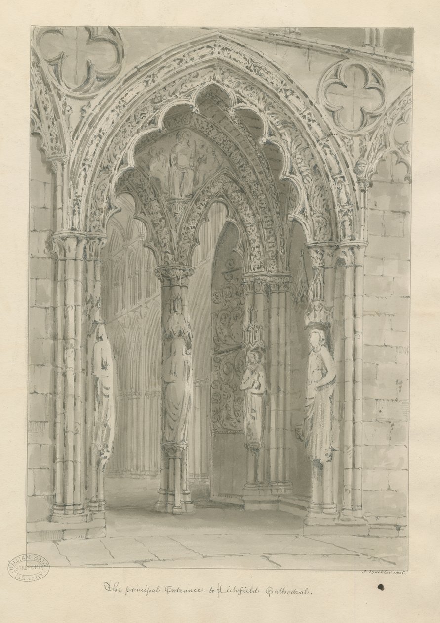 Catedral de Lichfield - Puerta Oeste de John Buckler