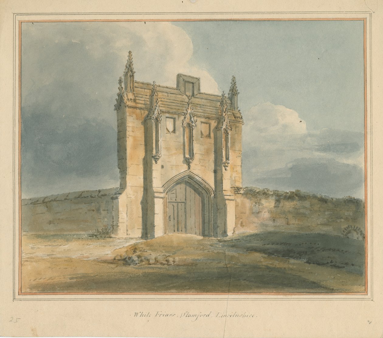 Lincolnshire - Stamford - White Friars, 1802 de John Buckler