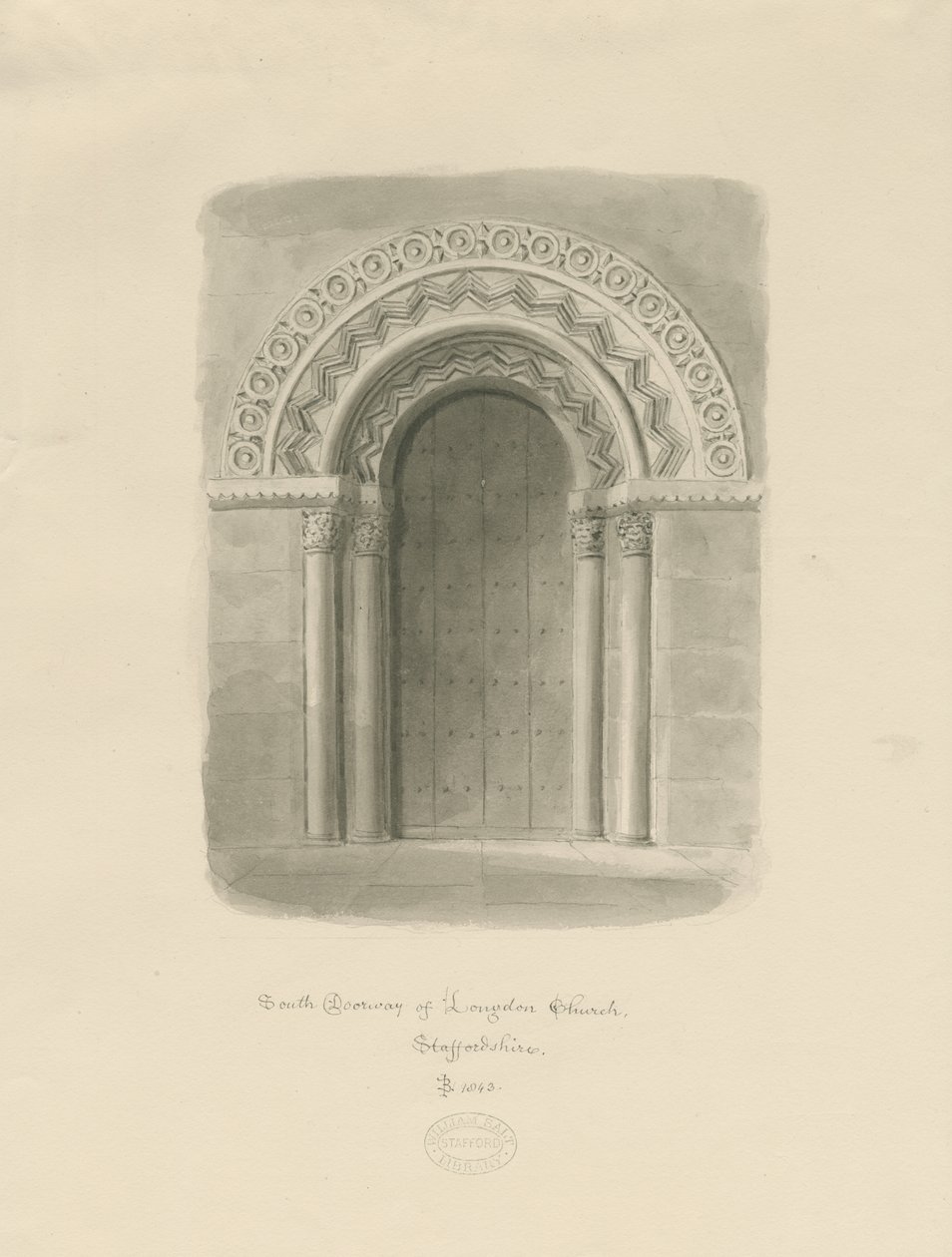 Iglesia de Longdon - Puerta Sur de John Buckler