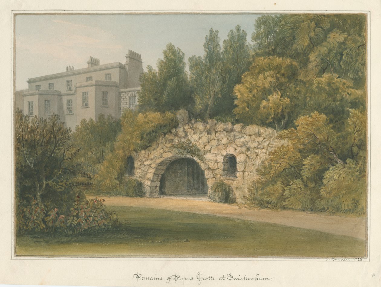 Middlesex - Twickenham - Gruta de Pope de John Buckler