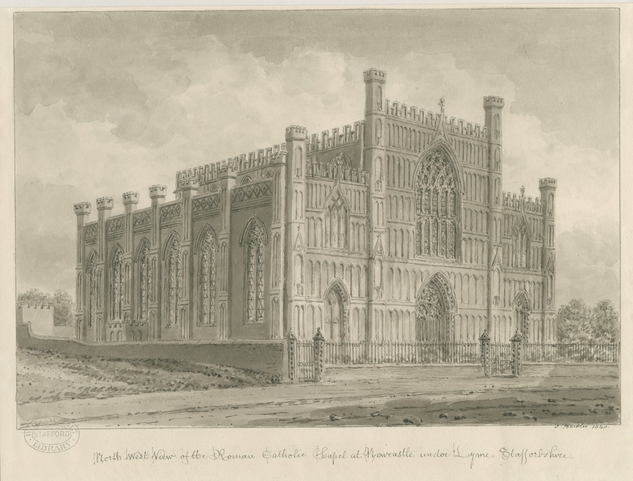 Newcastle-under-Lyme - Capilla católica romana de John Buckler