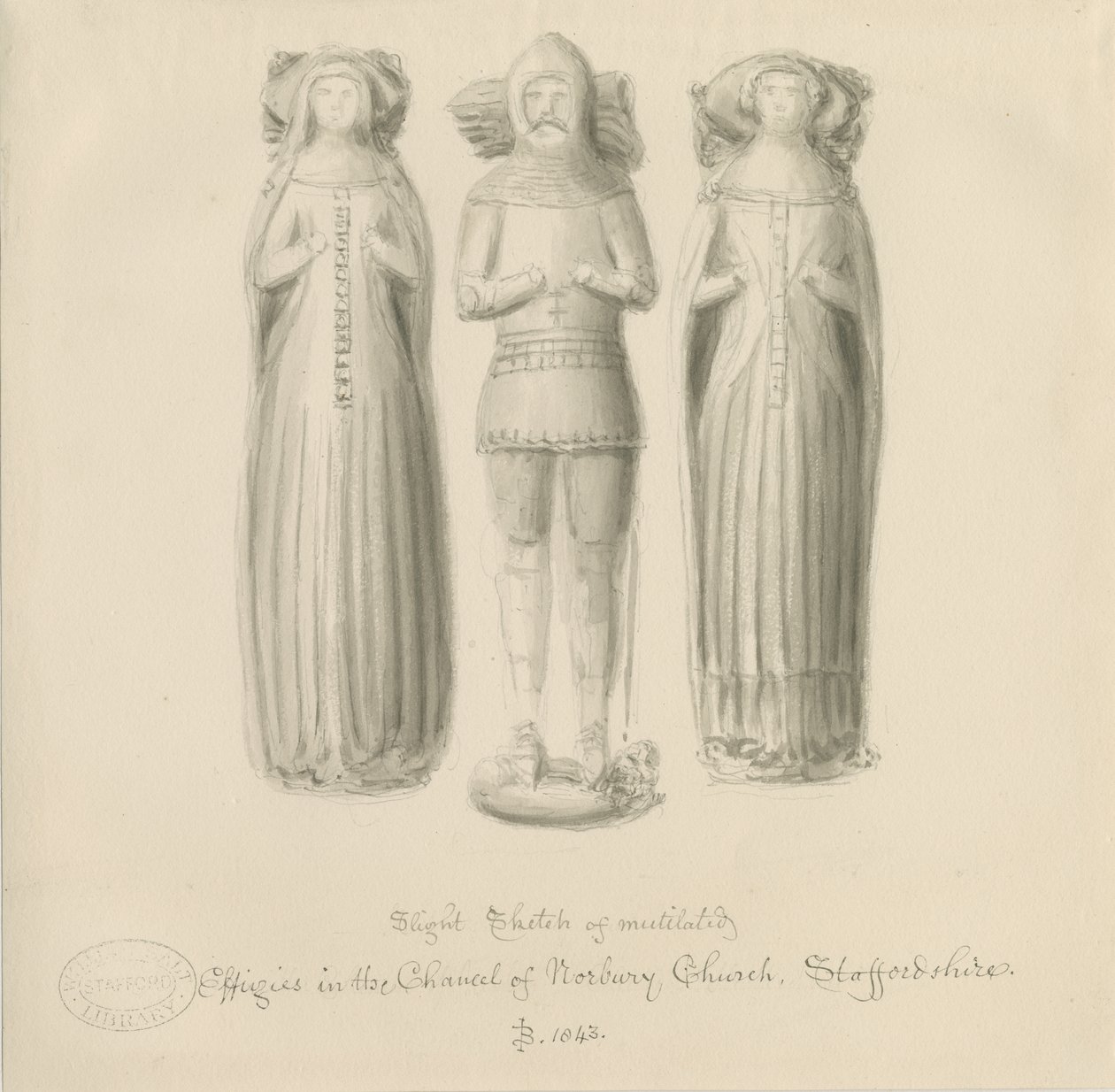 Iglesia de Norbury - Efigie de Sir Edward Botiler de John Buckler