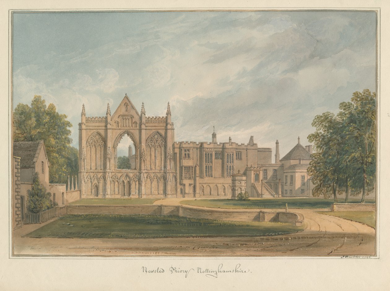 Nottinghamshire - Priorato de Newsted, 1826 de John Buckler
