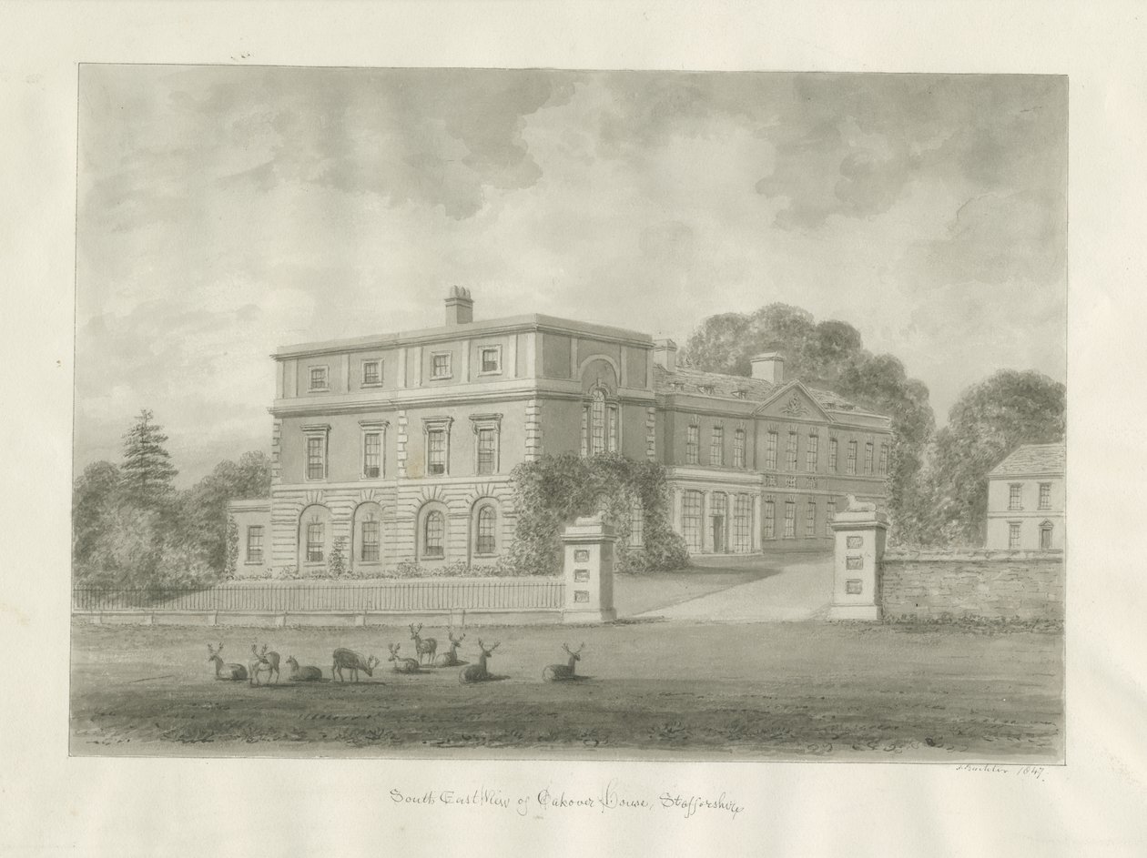 Okeover Hall de John Buckler