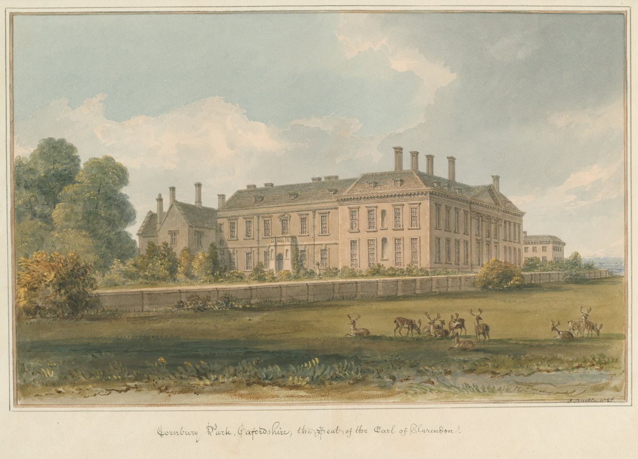 Oxfordshire - Parque Cornbury, 1826 de John Buckler