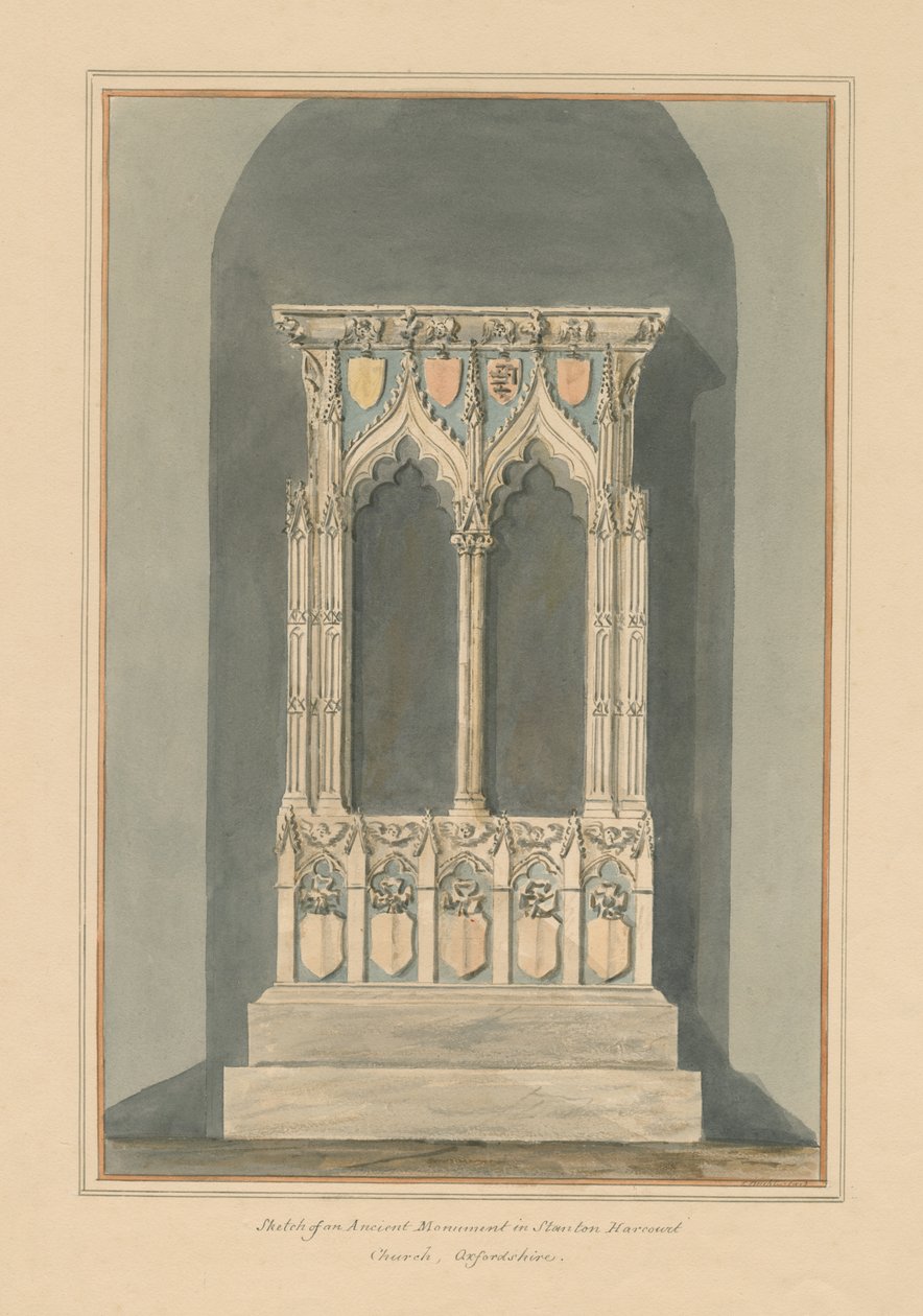 Oxfordshire - Iglesia de Stanton Harcourt - Monumento de John Buckler